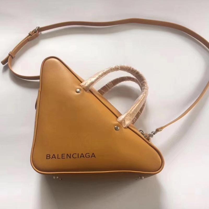 Balenciaga Bags 476975 Full leather small plain grain earth yellow